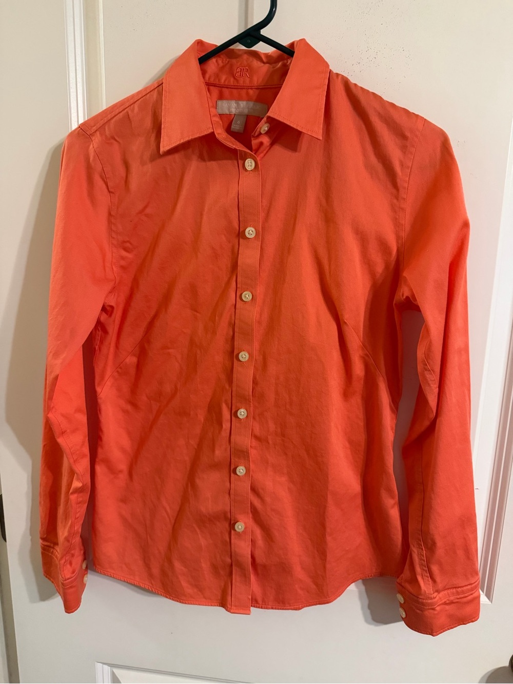 Banana Republic Orange Long-Sleeve Dress Shirt